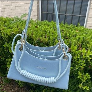 Blue shoulder bag